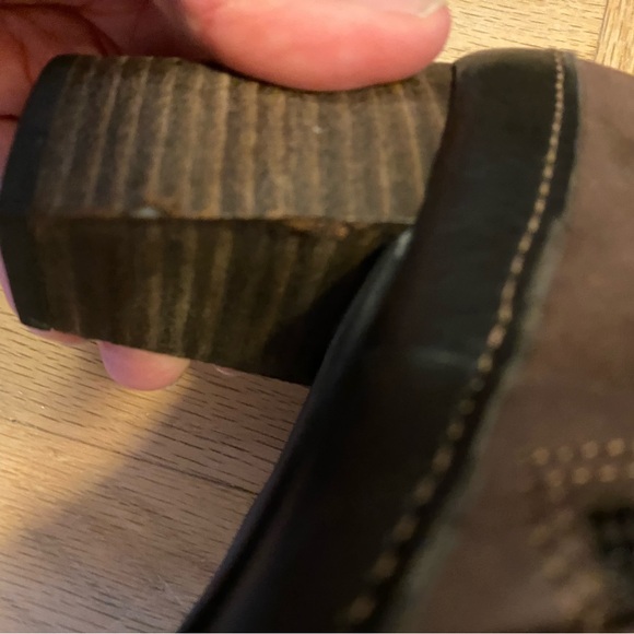 Clarks rich brown nubuck suede lined knee high boots - Picture 6 of 10